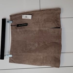 BLANK NYC Nordstrom French Taupe Suede leather mini skirt size 30 10 NWT
